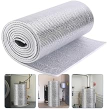 moonoom Water Heater Blanket Insulation Wrap,13.1ftx 15.7in Aluminum Foil Hot Water Heater Cover,Hot Water Heater Jacket for Winter Heater Insulation