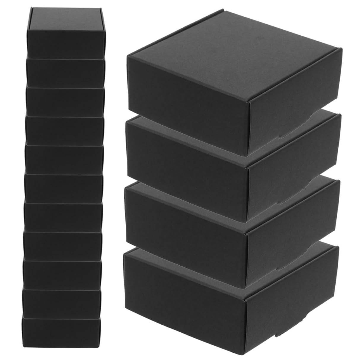 Lurrose 15 Cajas Cartón para correo suministros de correo cajas de embalaje de envío cubo cajas almacenaje cajas de almacenaje carton cajas de paquete cajas de Papel Black