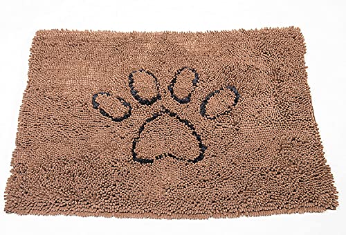 Dog Gone Smart Dirty Dog Microfiber Doormat, Super Absorbent, Machine Washable with Non-Slip Backing, Small, Brown