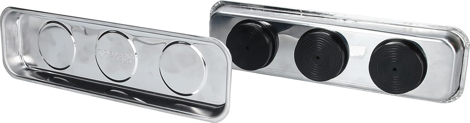 BRILLIANT TOOLS BT691155 Stainless Steel Magnetic Plate Set 2 Pieces [Powered by KS Tools]