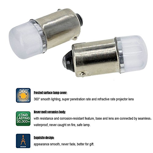 Yoosen White Led Light Bulb Bayonet Ba9 Ba9S 53 57 1895 64111 T4W Size For Car 12V #TOP3
