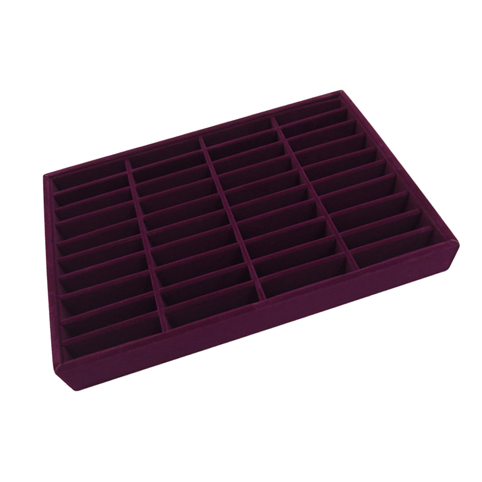 Jazuaiao Natural Wood 40 Position Holder Exhibition Grade Jewelry Presentation Organizers Wood Jewelry Organizers