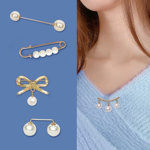 Safety Pins Sweater Clothing Clips Women Faux Pearl Brooch Large Sewing Decoration Pin Accessories 13 Pcs #TOP2