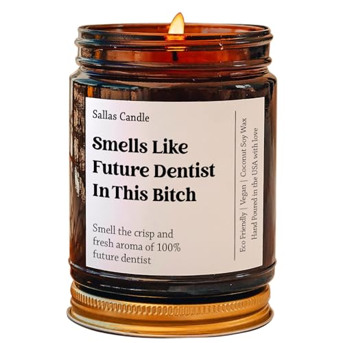 Smells Like Future Dentist in This Bitch Soy Wax Candle, Gift for Dentist, Dental School Gift, Dental Student Gift, Eco Friendly 4Oz 9Oz Amber Candle 9 Scent Options