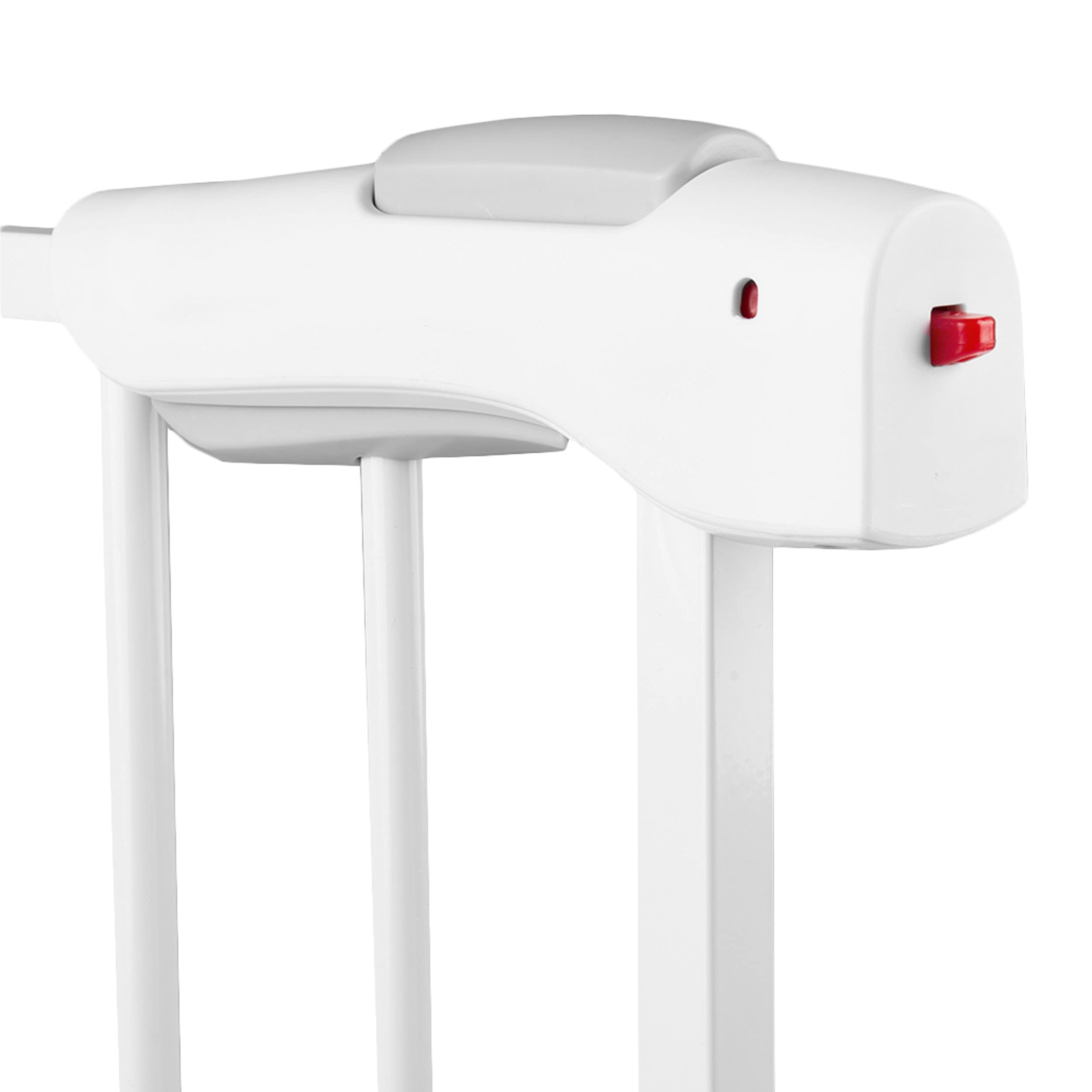 Nukido Treppenschutzgitter Ohne Bohren Türschutzgitter 90° Stop Türgitter Baby Kinder Kindergitter Schutzgitter Breite Verstellbar 75-105 cm Weiß 105 x 78 cm