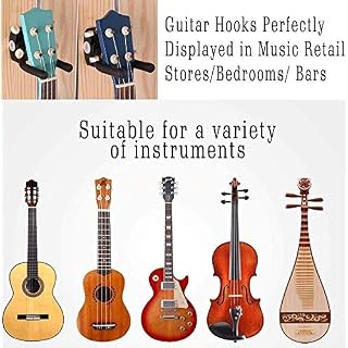 ZXM Crochet de Guitare Racque Murale Suspendue ménage Guitare Rack Mur Suspendu Guitare Rack Guitare Support Mural Guitare Crochet Mural (2 pcs) – Image 7