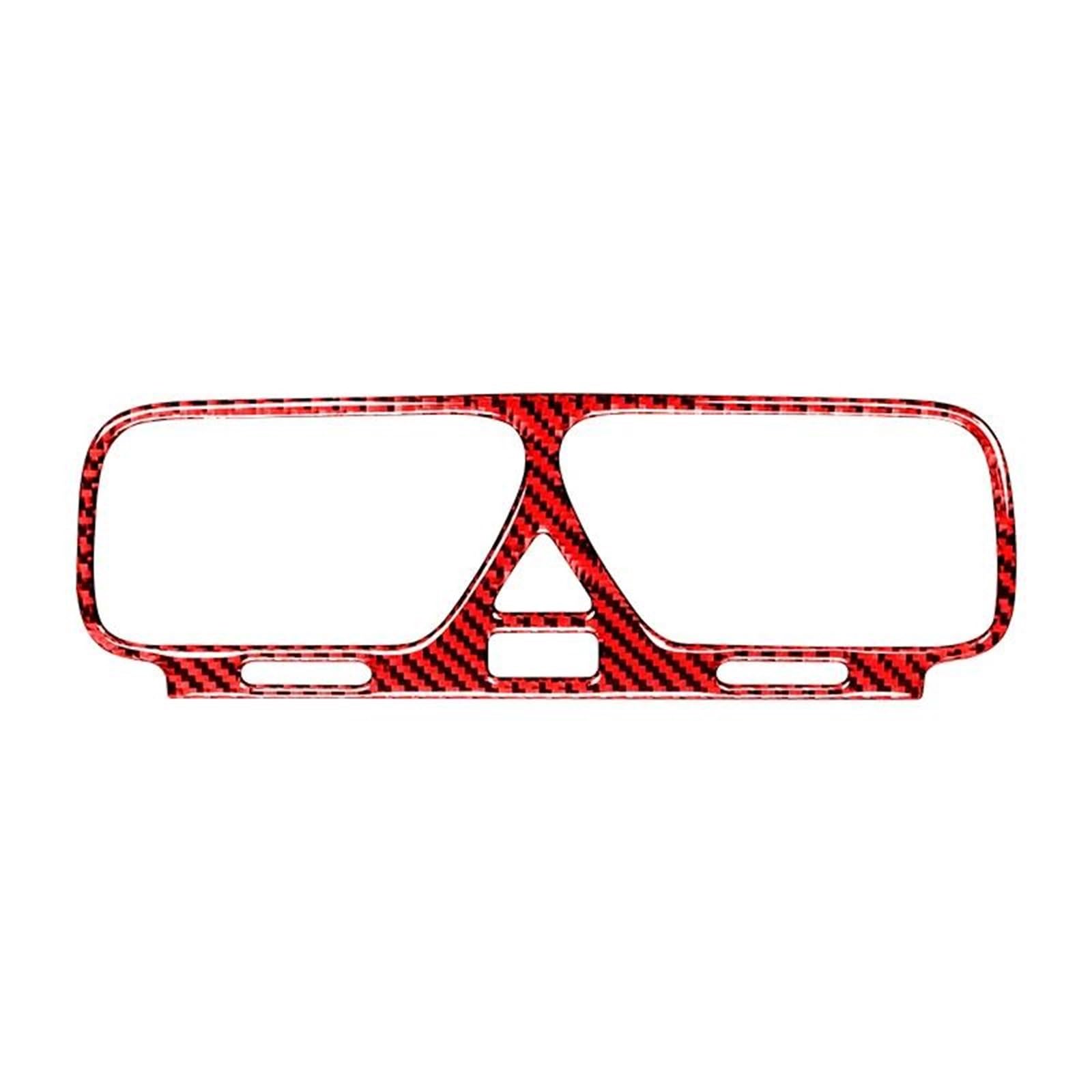 for VW for Scirocco R 2009-2016 Car Accessories Internal Cover Stickers Central Air Vent Decoration OOPUHKSY(Red Carbon Fiber)