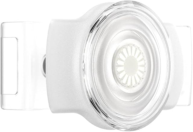 PopSockets: PopGrip Slide Stretch Non-Adhesive Phone Stand & Grip with Square Edges and a Swappable Top - Compatible with Most Phones - Clear on White