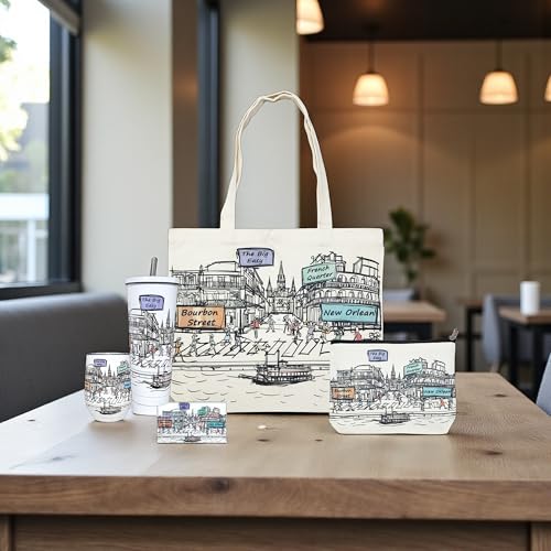 Image of Cities Around the World Artwork Tote Bag Series- Designed in the USA, 17 inchx14 inch, Double Sided Print, Souvenir & Gift