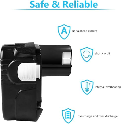 Miniatura 2 de POWTREE Paquete de 2 baterías de repuesto de 3500 mAh 18V EB1812S para Hitachi 18V EB1812S EB1814SL EB1820 EB1820L EB1830HL DS18DVF3 DS18DFL C18DL
