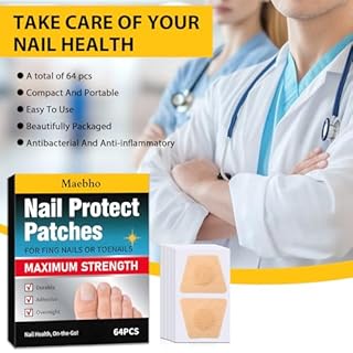 64 pezzi Toppe riparatrici Per unghie,Patch per la cura delle unghie di mani e piedi,Cerotti riparatori per unghie danneggiate,Correggere l'aspetto delle Unghie,Facile da usare
