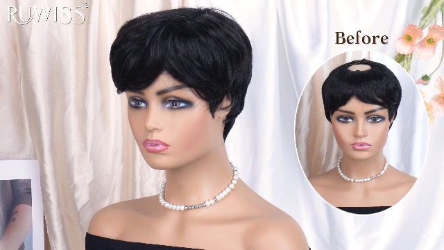 Amazon.com : RUWISS Short Hair Toppers for Women Real Human  display picture 3