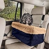 Devoted Doggy Deluxe Dog Car Seat, Dog Booster Seat Fits Pets up to 15lbs, Padded Cushioning, Adjustable Straps, Metal Frame Encasing, Installs in Seconds, Collapsible Canvas and Easy to Clean