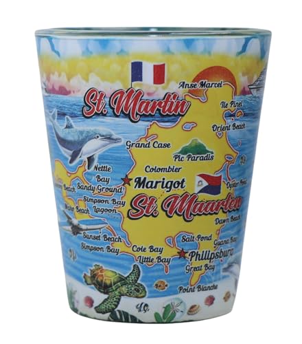 St. Martin Scene In and Out Shot Glass