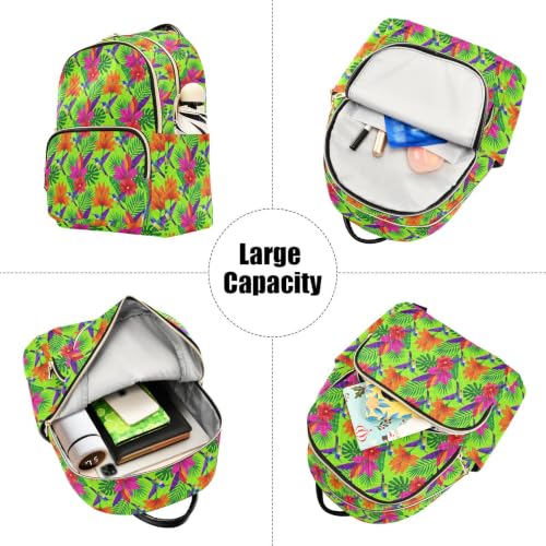 Mochila para mujer de poliéster suave casual con dos bolsillos principales grandes S 5