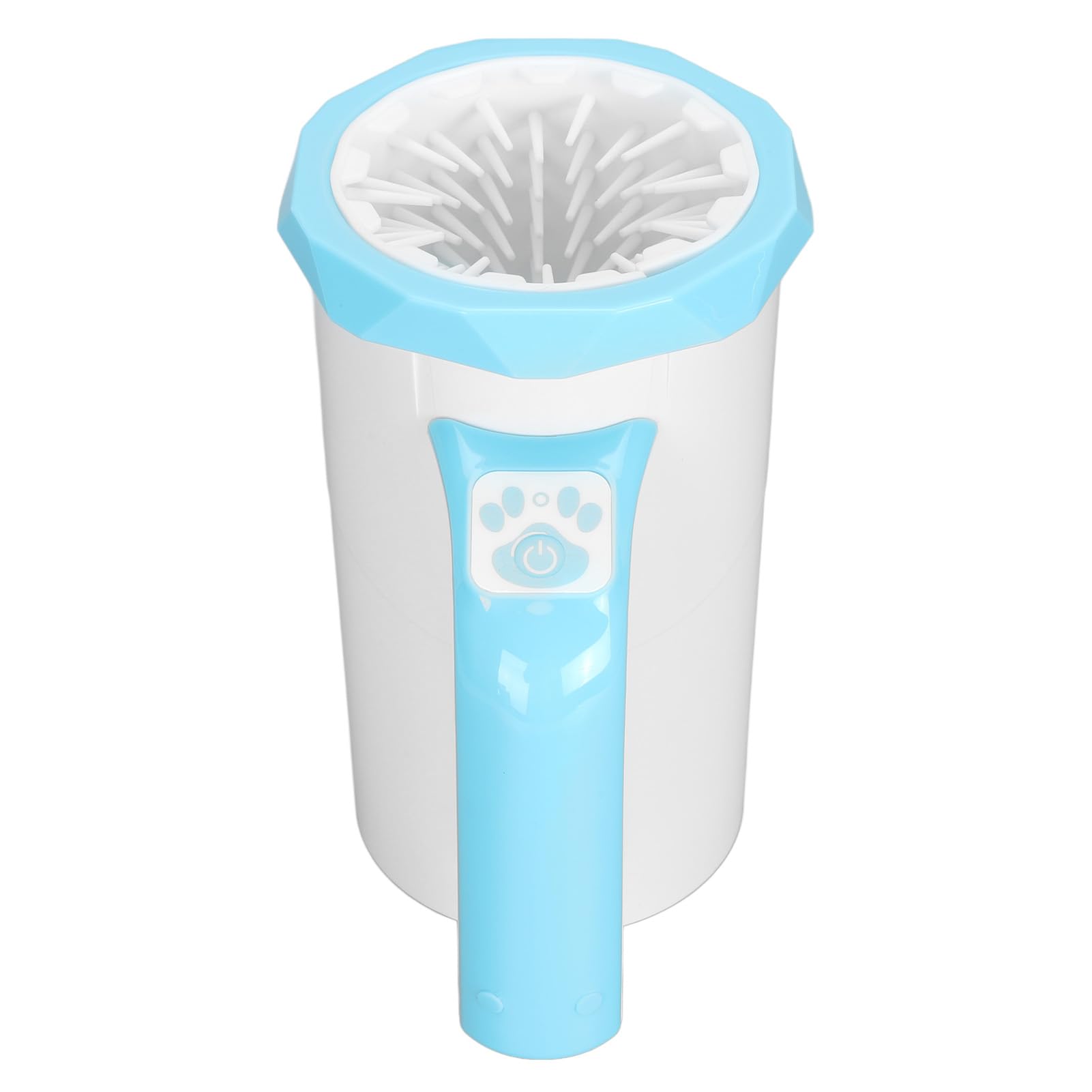 Limpiador de Patas de, Cerdas Suaves Gran Potencia, Fácil Operar, Lavadora Automática Pies para Mascotas para Dueños Mascotas (Blanco Azul)