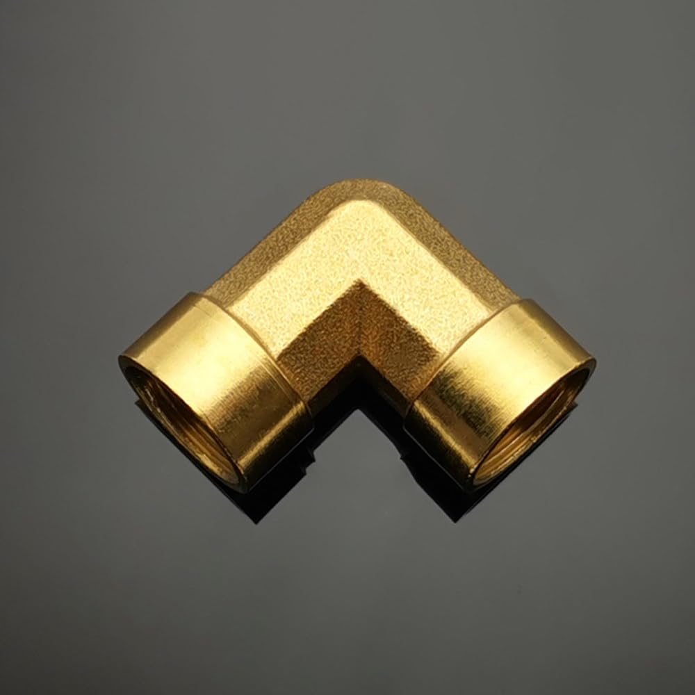 Conector de codo de latón de 90 grados con rosca macho hembra de 1/8", 1/4", 3/8", 1/2", 3/4", 1", adaptador de cobre para agua y combustible, 1,1/4"