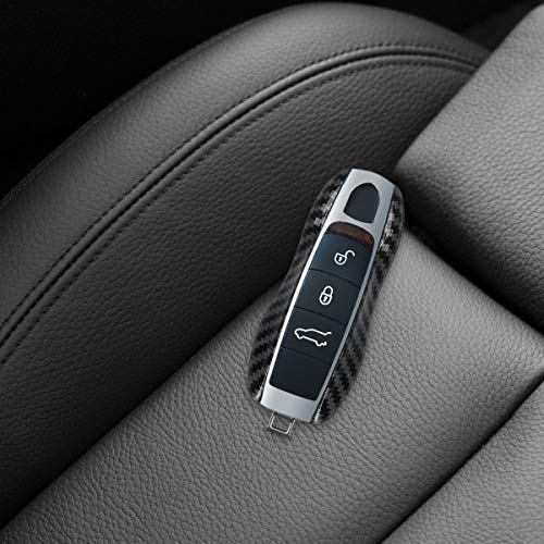 kwmobile autosleutelhoes compatibel met Porsche 3-knops autosleutel (alleen Keyless) - hardcover beschermhoes - Carbon… - Image 3