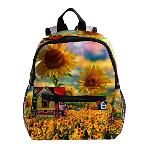 Sac à dos enfant 30,5 cm aux motifs tournesols pour une rentrée scolaire confortable et joyeuse