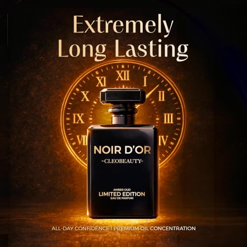 Image of TheCLEOBEAUTYCo. Noir D'Or Amber Oud Limited Edition Eau De Parfum for Men & Women, Long Lasting Luxury Perfume, Oriental Woody Fragrance with Citrus, Floral & Oud Notes, Premium Gift Perfume, 50 ml