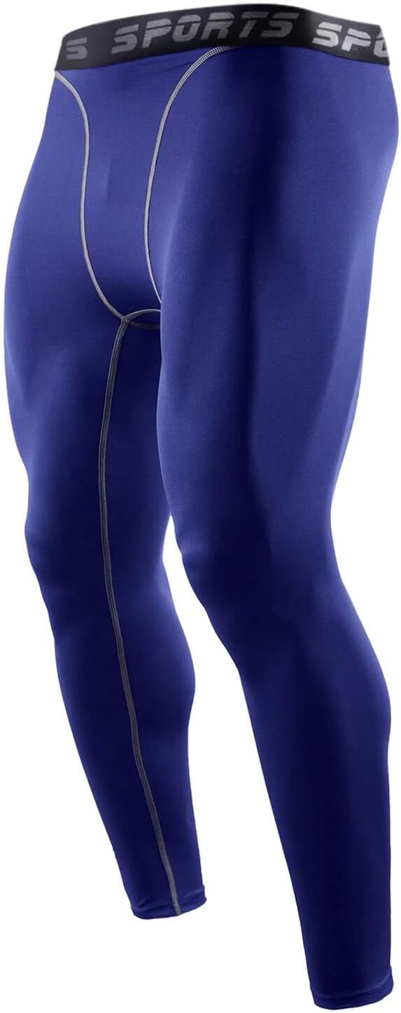 Compression Pants Men Cool Dry Basketball Athletic Workout Running Tights Mens Sports Leggings for Gym