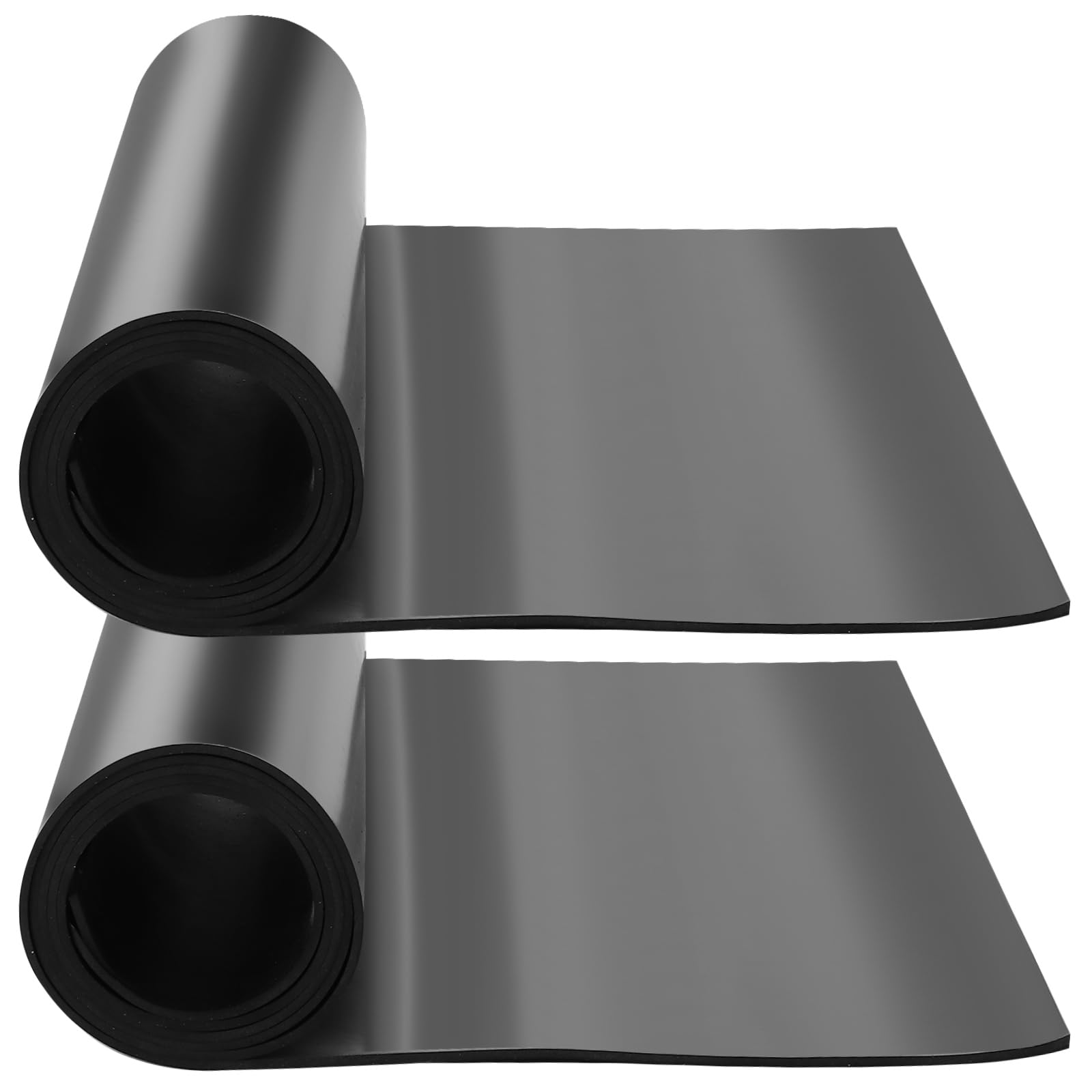 Lot de 2 feuilles de caoutchouc néoprène, 1,2 m (L) x 300 mm (l) x 2 mm (T), bandes d'étanchéité en caoutchouc noir antidérapant solide pour protection de sol, joints de bricolage, nivellement