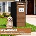 Package Delivery Box for Outside, 41.7” Large Parcel Drop Box with Woodgrain Finish, Anti-Theft & Waterproof Outdoor Package Lock Box for Porch, Yard, Home – Heavy Duty Steel Construction