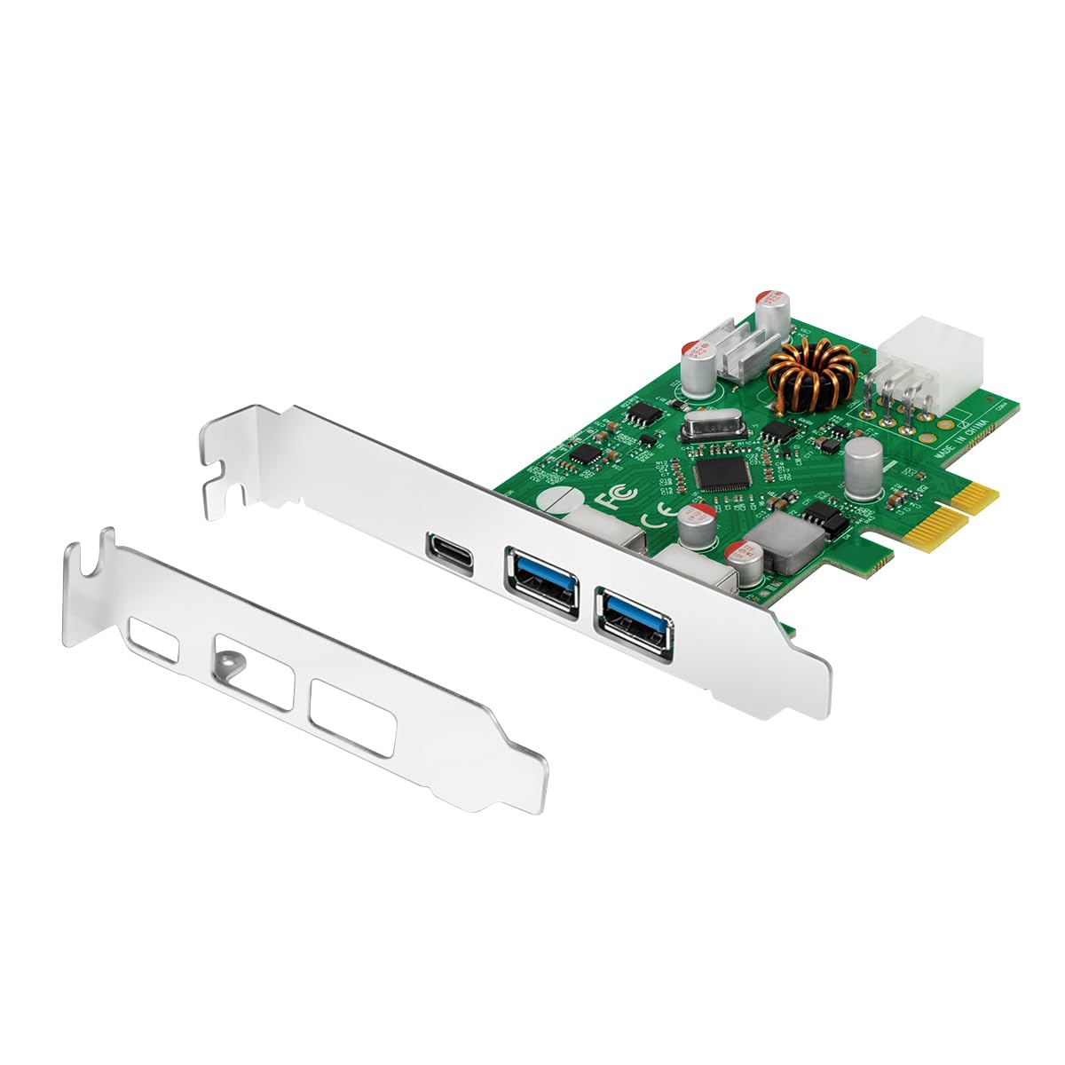 LogiLink PCI Express karta USB 3.2 (Gen1) z 1 x USB-C (Power Delivery 3.0) i 2 x USB-A