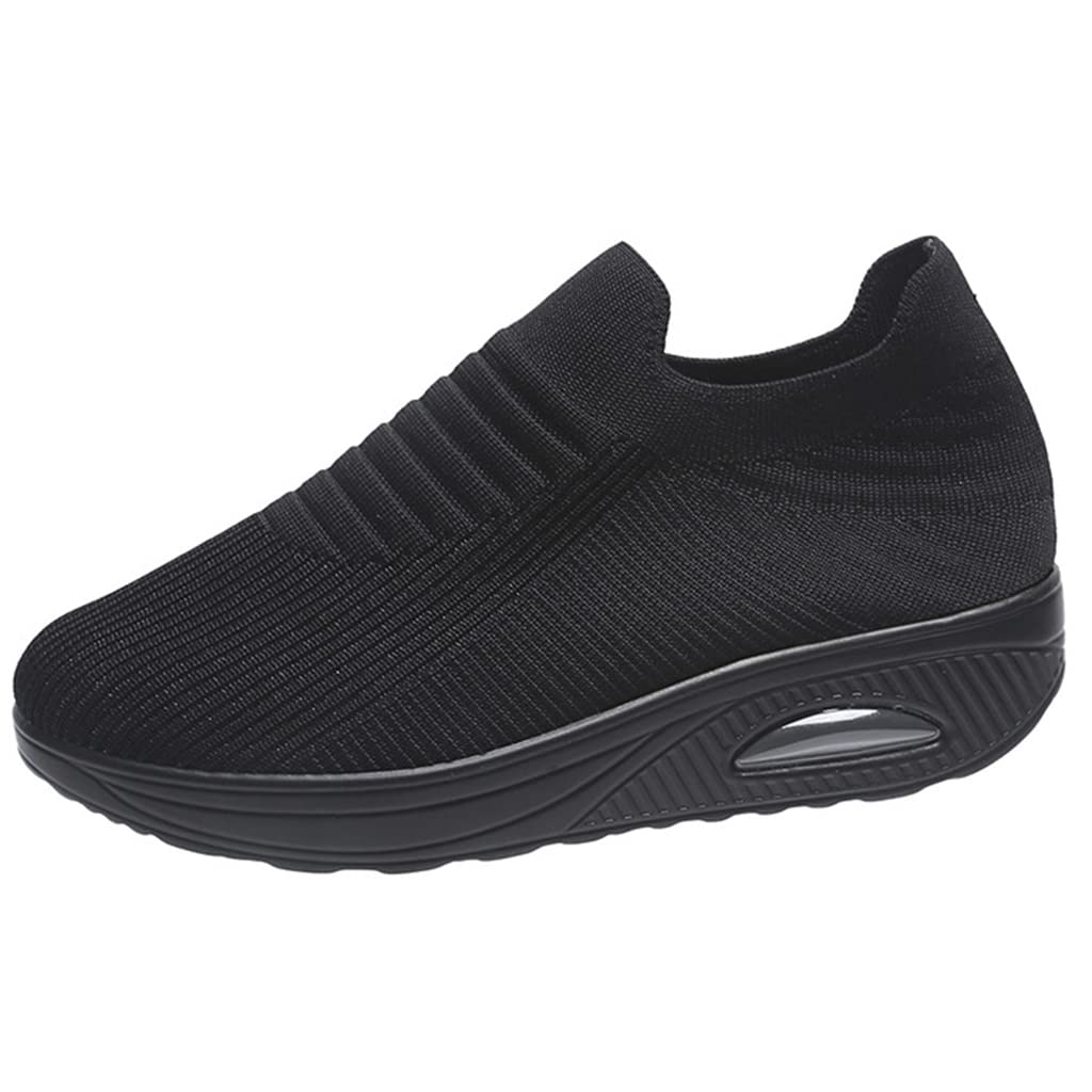 JUUCWOUT Super Soft Women's Walking Shoes, Mesh Slip On Air Cushion Lady Girls Modern Easy Shoes