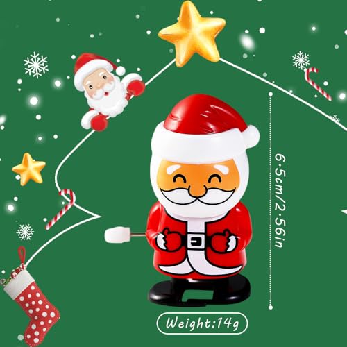 Generisch Aufziehspielzeug Weihnachten, 2025 Neu Figur Uhrwerk Spielzeug, Aufziehfigur Adventskalender Füllung Kinder Aufziehspielzeug Weihnacht Spielzeug Aufziehfigur für Geschenktütenfüller (4PC-C)