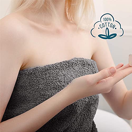 Simpli-Magic Towel Set, 2 Bath Towels, 2 Hand Towels, And 4 Washcloths (8 Piece Set), Ring Spun Cotton Highly Absorbent Towels For Bathroom, Shower (Gray) #TOP7