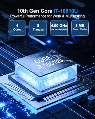 Image of WEIDIAN Mini PC Fanless Industrial PC Core i7 10510U 32GB RAM 1TB SSD