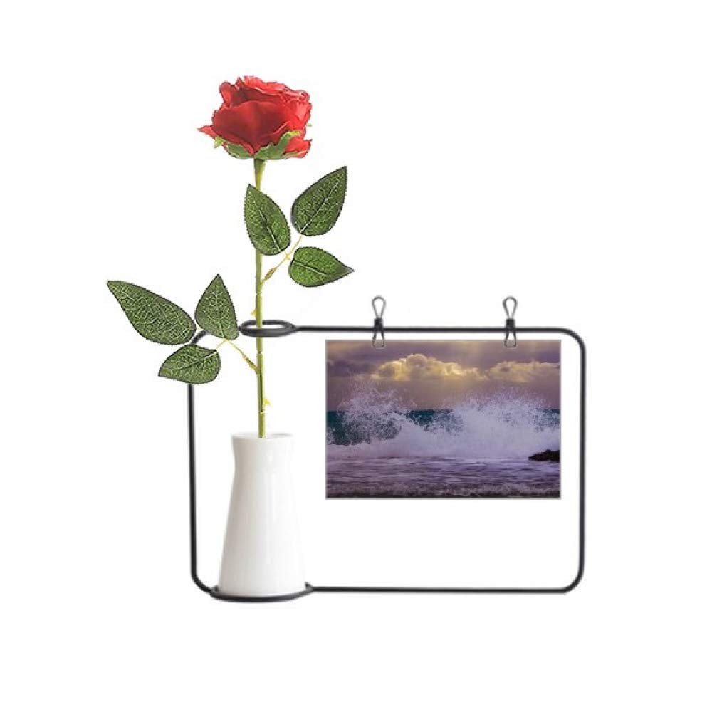 Fleurs artificielles à suspendre vagues de mer déco bouteille verre