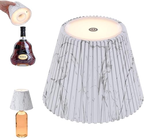 WILIT Persianas inalámbricas para lámpara de mesa, 3 niveles de brillo táctil, lámpara inalámbrica recargable para dormitorio, bar y restaurante,