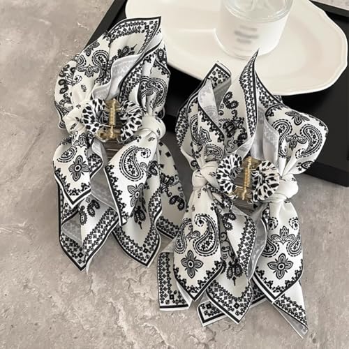Capiant 3 Pack Boho Hair Claw Clips For Women, With Cashew Flower Pattern Geometric Hair Clips, For Thick Hair Paisley Hair Clip Bow Knot Adorable Hair Claws Non-Slip Fashion Hair Accessories thumb #5