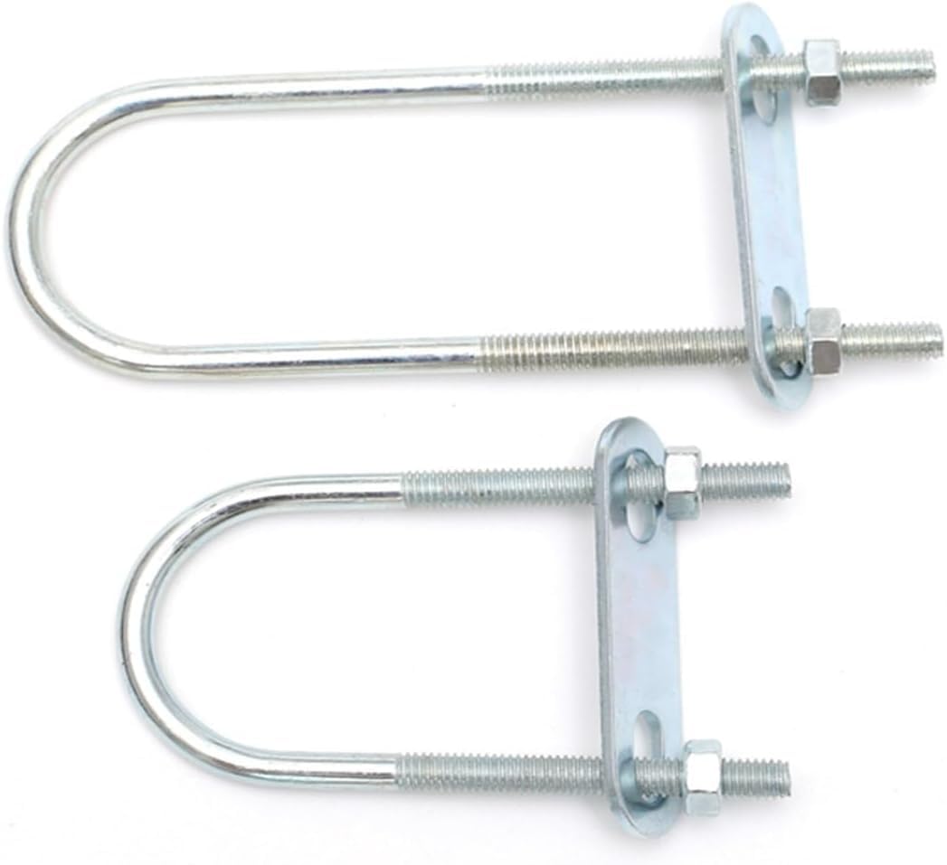 Bulloni a U, Morsetto a U, Bullone a U zincato allungato M6 Vite Morsetto for tubi a U Morsetto di fissaggio for tubi Bullone di fissaggio Fibbia di fissaggio Cerchio di fissaggio(M6x42x150mm 5set)