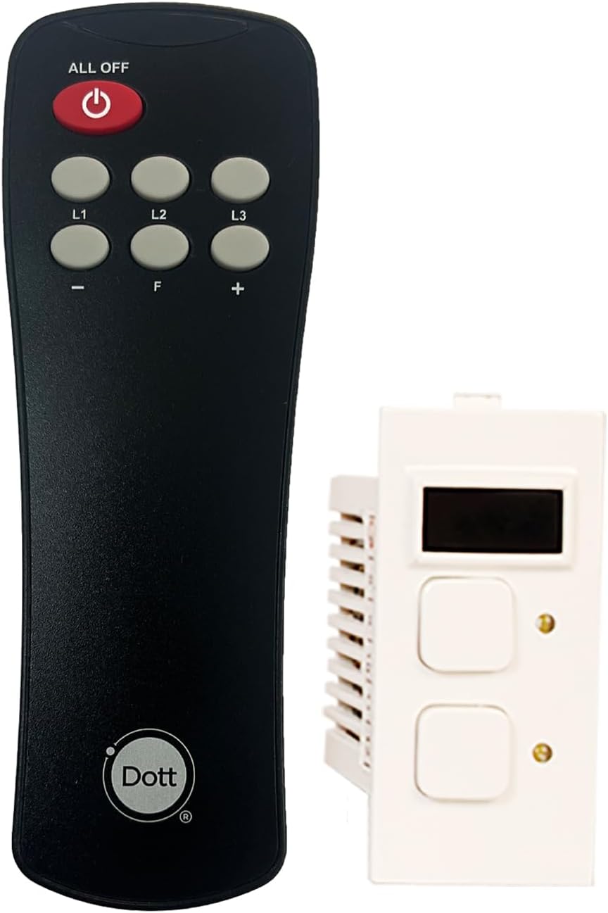 Dott Systems Remote Control Switches for 1 Light and 1 Fan with Speed Regulation (Modular)
