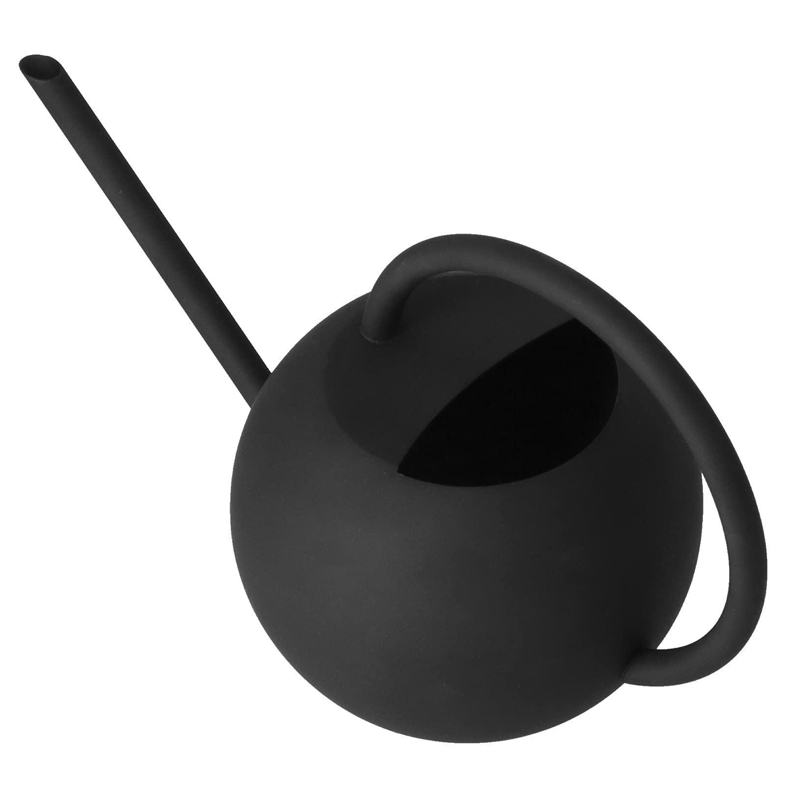 Fupi Watering Pot, Watering Kettle Plant Watering Can Black 400ml Small Size Not Rusty for Patio for Garden for Indoor
