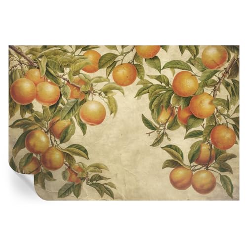 Papel pintado de ramas frutales autoadhesivo de 104x70 cm para decorar pasillos 2