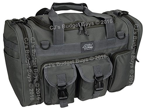 NPUSA Mens 18" Inch Duffel Molle Tactical Gear Shoulder Strap Travel Bag with Key Ring Carabiner