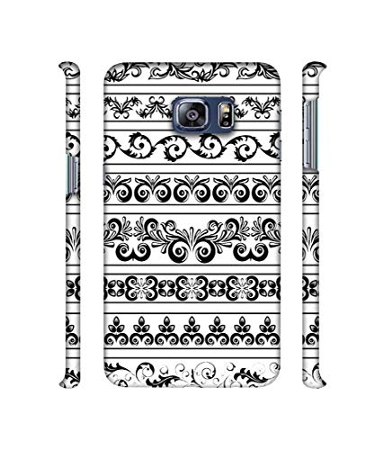 Image of Amazon Brand - Solimo Designer Black Multi Patterns 3D Printed Hard Back Case Mobile Cover for Samsung Galaxy S6 Edge Plus