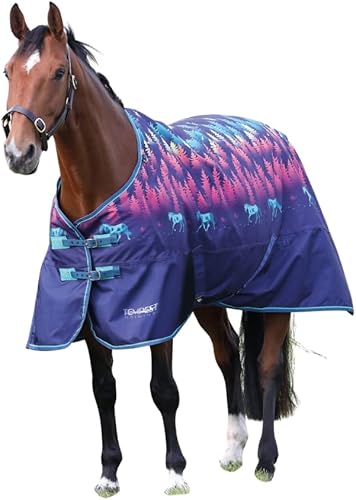 Tempest Original Lite - Manta para caballo (72 pulgadas, bosque marino)