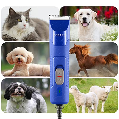 Professional Dog Grooming Electric Corded Clipper Super 2-Speed,Low Noise,Cool & Quiet Running Design For Thick Heavy Coats,Dogs,Cats And Other Animal (Blue) #TOP5