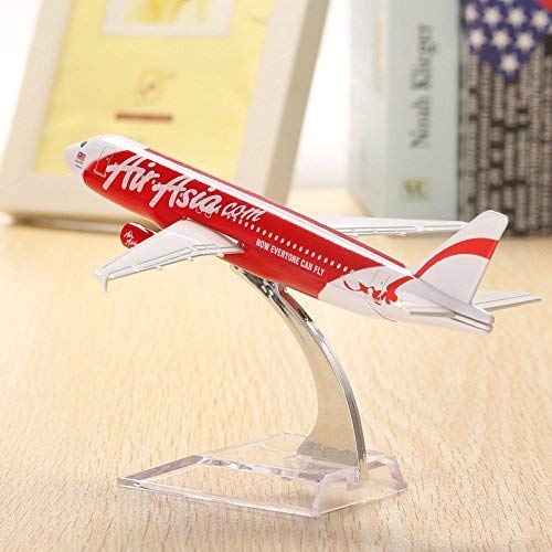 Image of Toys Uncle Diecast Aeroplane Scale Model, (A320 Air Asia, 16 cm)