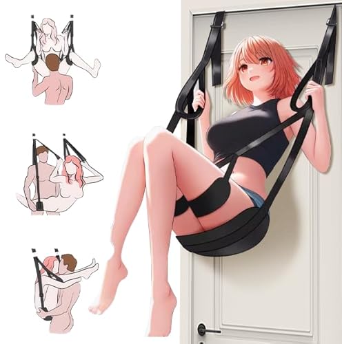 Pure Romance Toys Hold to 300Lbs Over The Door Swing Sex Adult Swing for Couples Sex Frequent Flyer Door Swing Adult Door Swing for Couples Bedroom Door Frequent Flyer Sweater L02