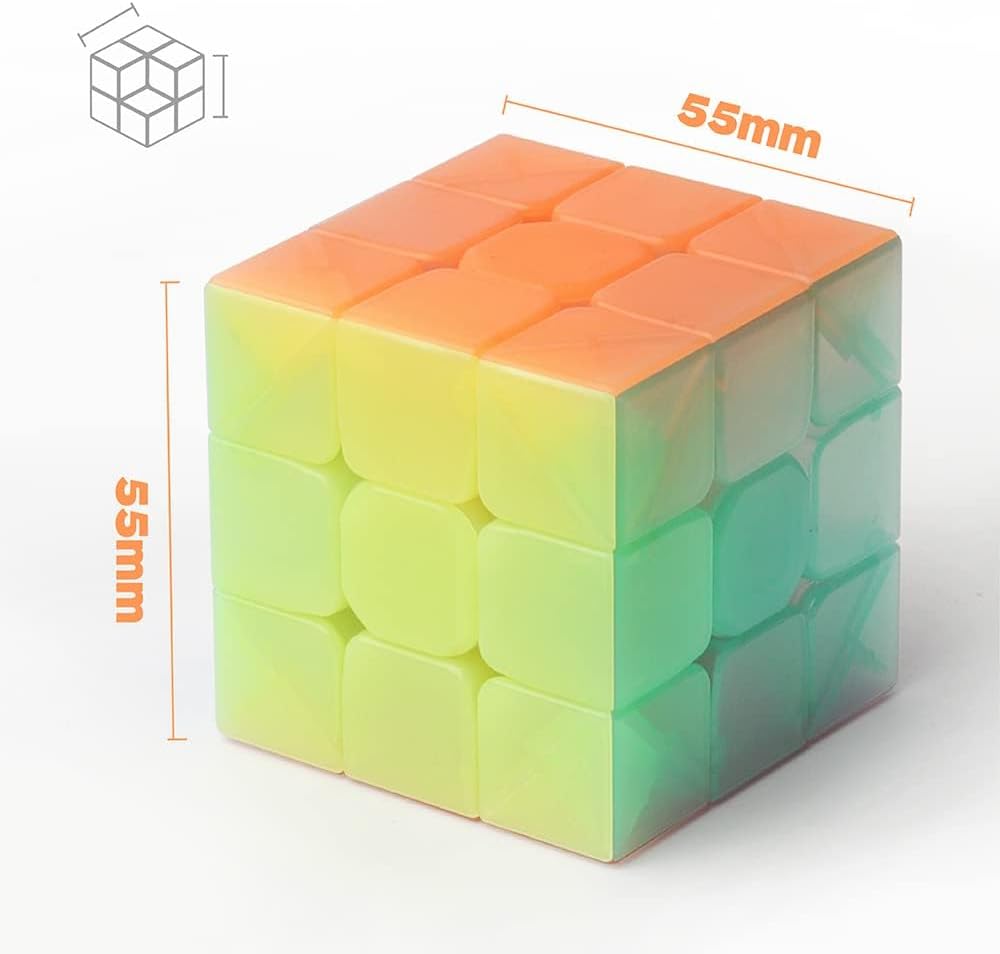 D-FantiX QY Toys Warrior W 3x3 Speed Cube Jelly 3x3x3 Magic Cube Puzzles Transparent Pastel Color