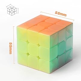 D-FantiX QY Toys Warrior W 3x3 Speed Cube Jelly 3x3x3 Magic Cube Puzzles Transparent Pastel Color