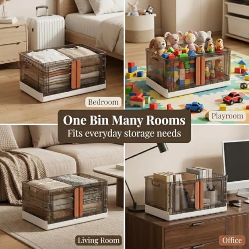 Image of SR Morden Collapsible Wardrobe for Storage | Space Saving Wardrobe with Doors | Collpsible Storage Organiser | Almirah and Wardrobe for Baby Clothes Closet for Bedroom, Living Room