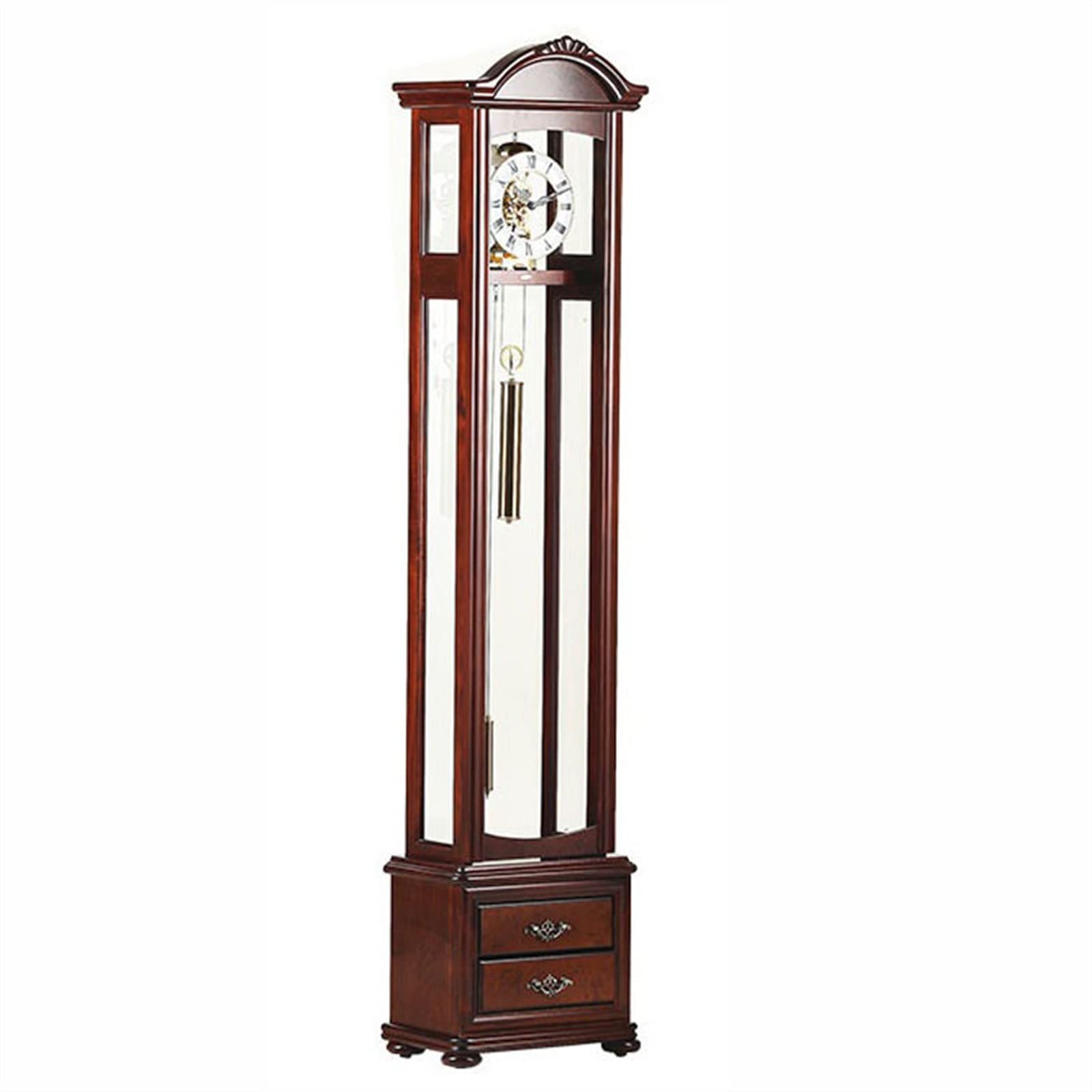 Lizhuzhuzs28 One Color Home Grandfather Clock Vintage Wooden Standing Clocks Décor