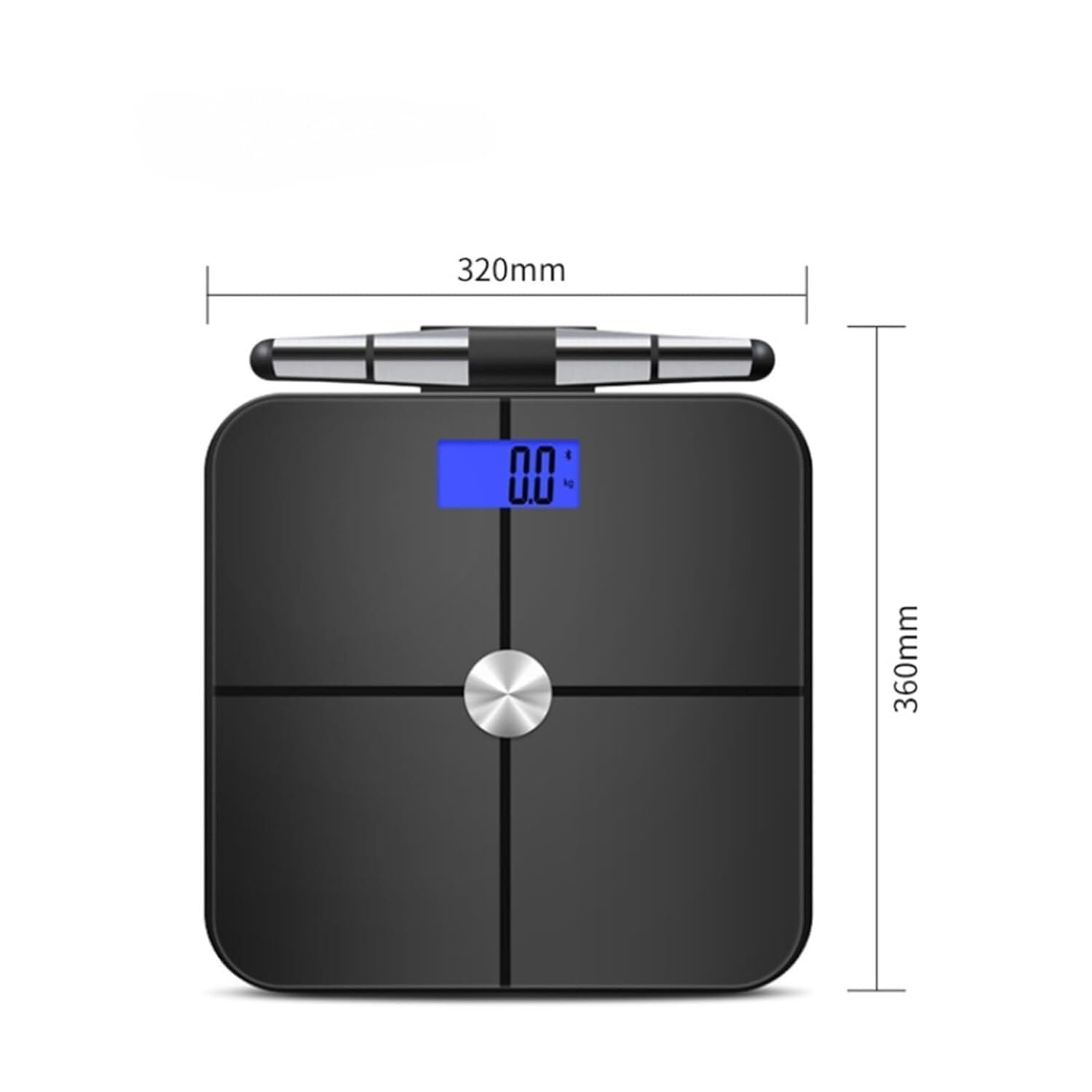Báscula De Baño Digital Báscula De Baño con Pilas, Báscula Electrónica De Peso Digital Multifunción Control De Peso(Black)